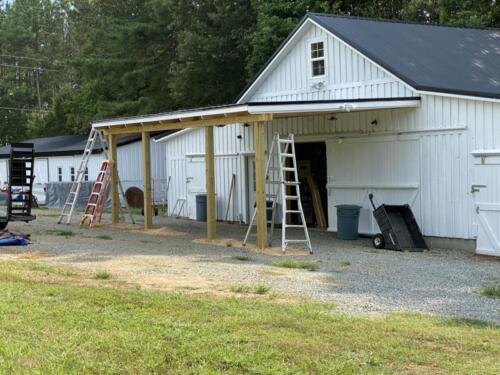 Shop Lean-to Under Construction